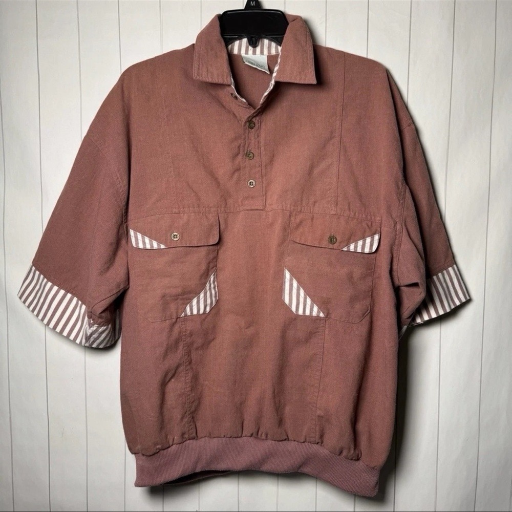 VTG‎ CANDA C&A Purple Polo Shirt Skater Surfer Retro Streetwear Hipster Hippie M